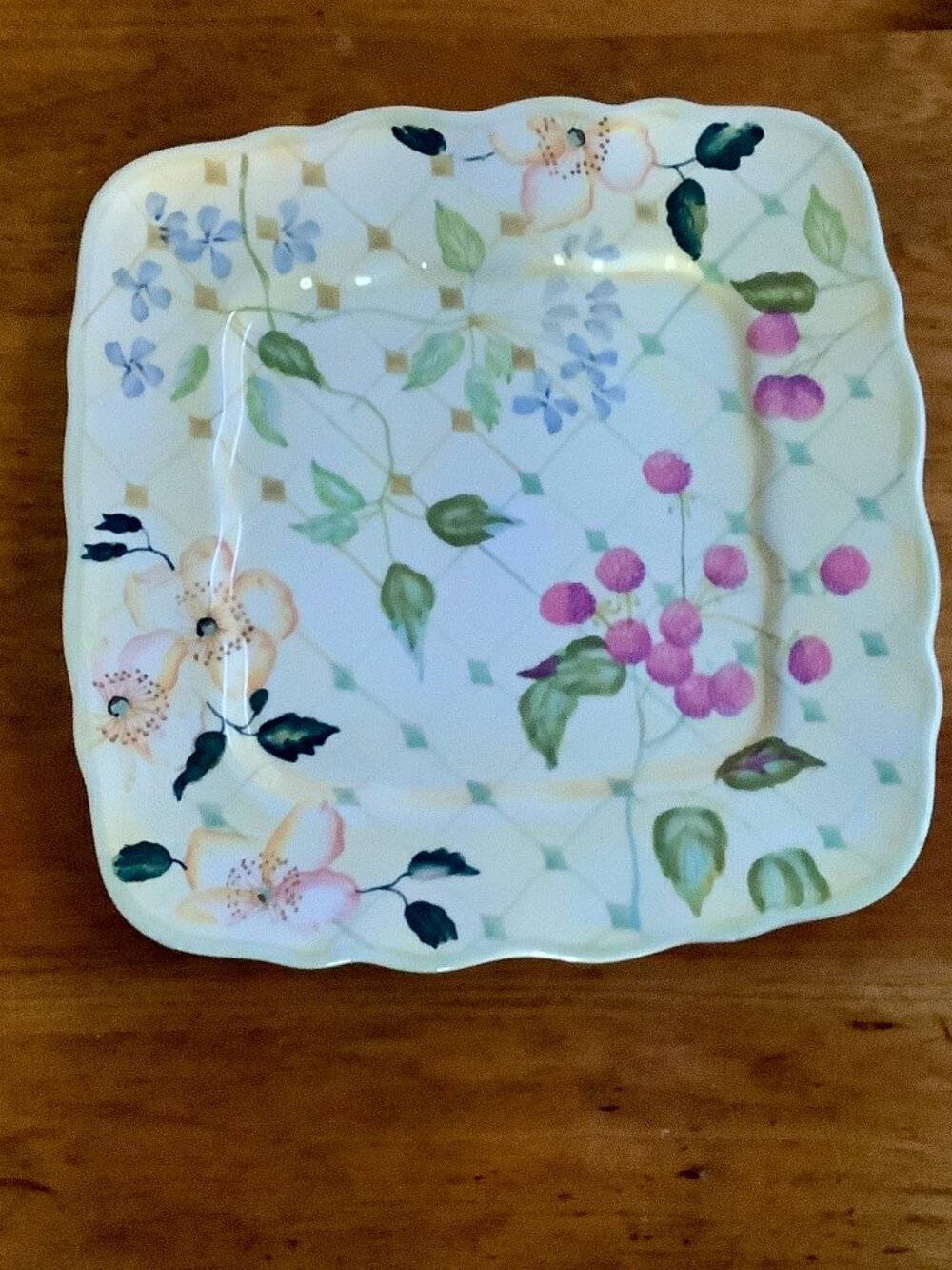 Floral Serving Dish Tray TracyPorter Square Practical Handy Colorfull Serveware